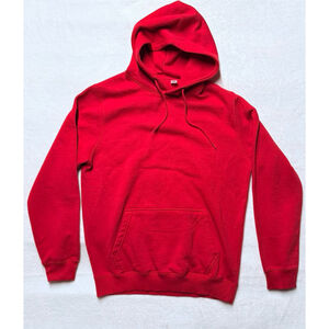 Men's Solid Red Hoodie XL Cotton Polyester Unbranded